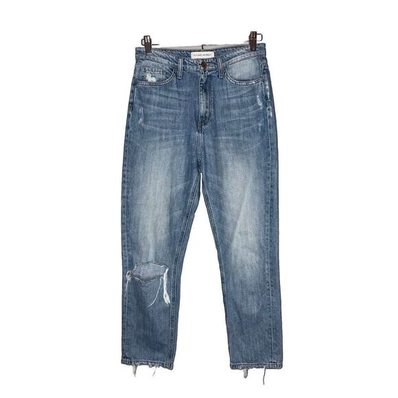 Flying Monkey Jeans 90s Straight Boyfriend Distressed High Rise Medium Wash 26 - Picture 1 of 16